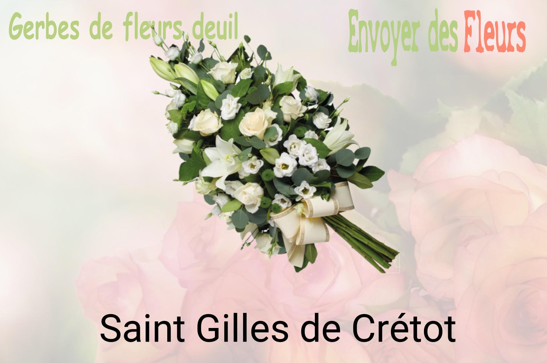 Gerbe de fleurs de deuil livrée à Saint-Gilles-de-Crétot